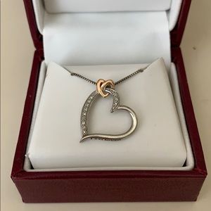 HELZBERG DIAMONDS silver heart necklace
